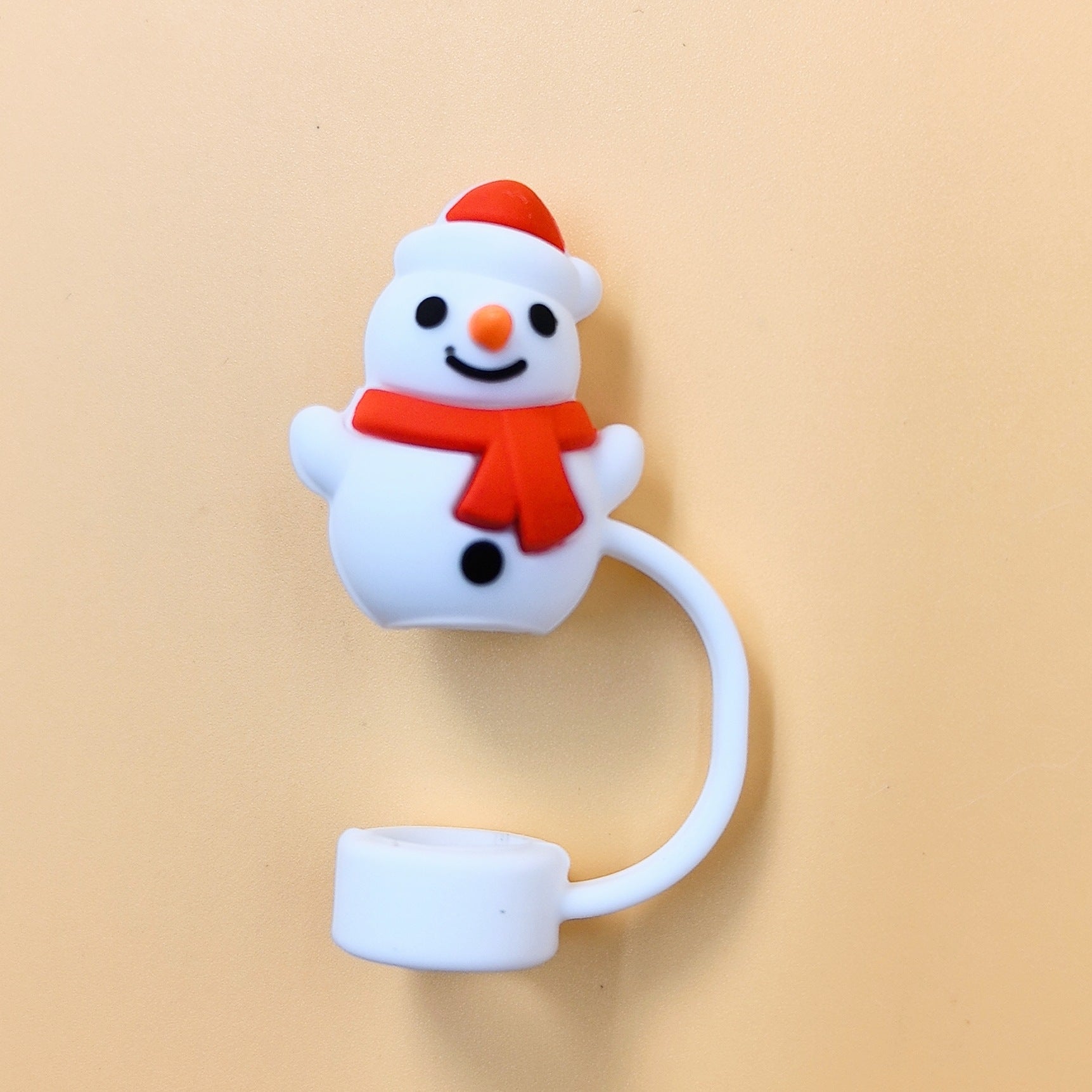 Wholesale 10pcs New Water Cup Accessories Christmas Silicone Straw Cover Dust Stopper